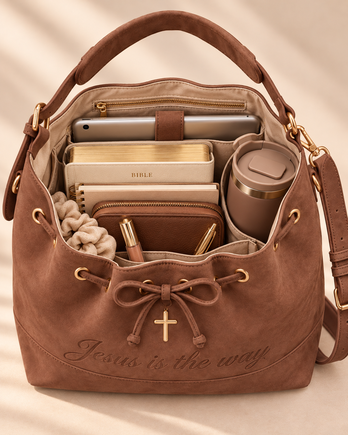 Brown Faithful Tote
