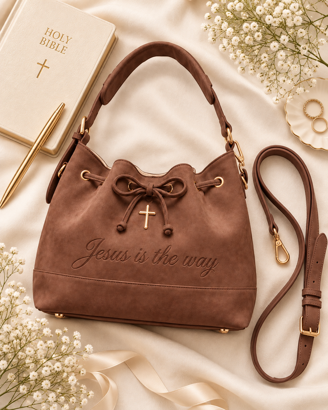 Brown Faithful Tote